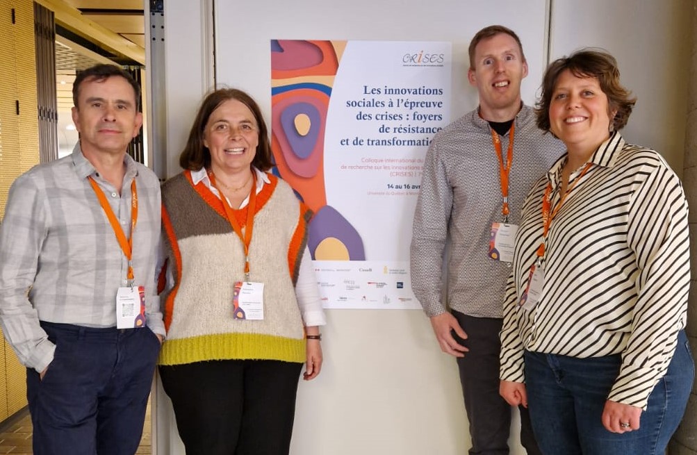 EMES members Luiz Inácio Gaiger and Julie Rijpens with EMES President Francesca Petrella and Board Member Danijel Baturina during the conference. EMES members Luiz Inácio Gaiger and Julie Rijpens with EMES President Francesca Petrella and Board Member Danijel Baturina during the conference.