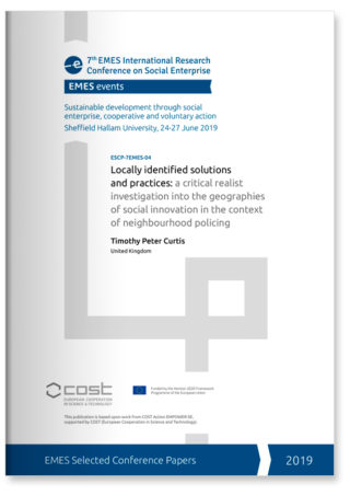 Locally identified solutions and practices: a critical realist investigation into the geographies of social innovation in the context of neighbourhood policing