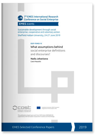 What assumptions behind social enterprise definitions and discourses?