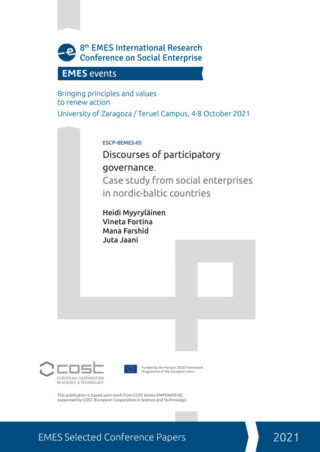 Discourses of participatory  governance. Case study from social enterprises in nordic-baltic countries