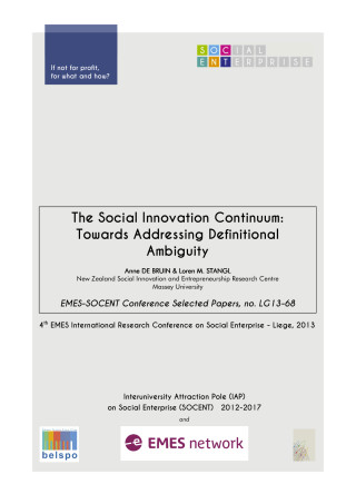 The Social Innovation Continuum: Towards Addressing Definitional Ambiguity