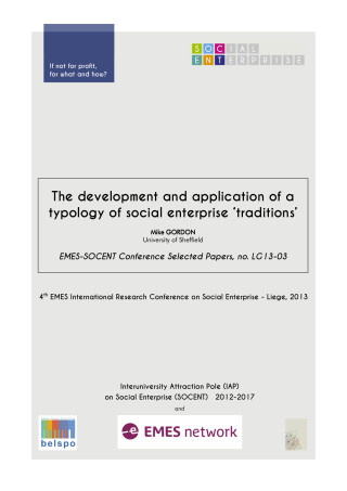 The development and application of a typology of social enterprise ‘traditions’